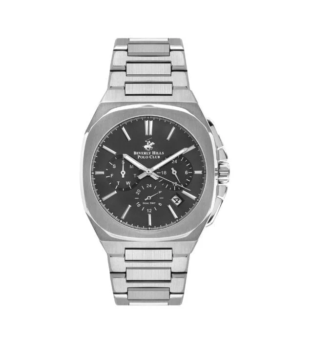 Beverly hills polo club watch cheap silver